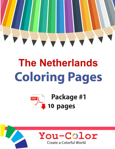 Embark on a creative tour of The Netherlands with 10 high-resolution coloring pages that celebrate Dutch culture, architecture, and landscapes. Highlights include the serene windmills of Kinderdijk reflecting the nation's ingenuity in water management, the maritime heritage showcased at Amsterdam's National Maritime Museum, and the artistic richness within the walls of the Rijksmuseum. Pack age #1 The Netherlands :: You-Color