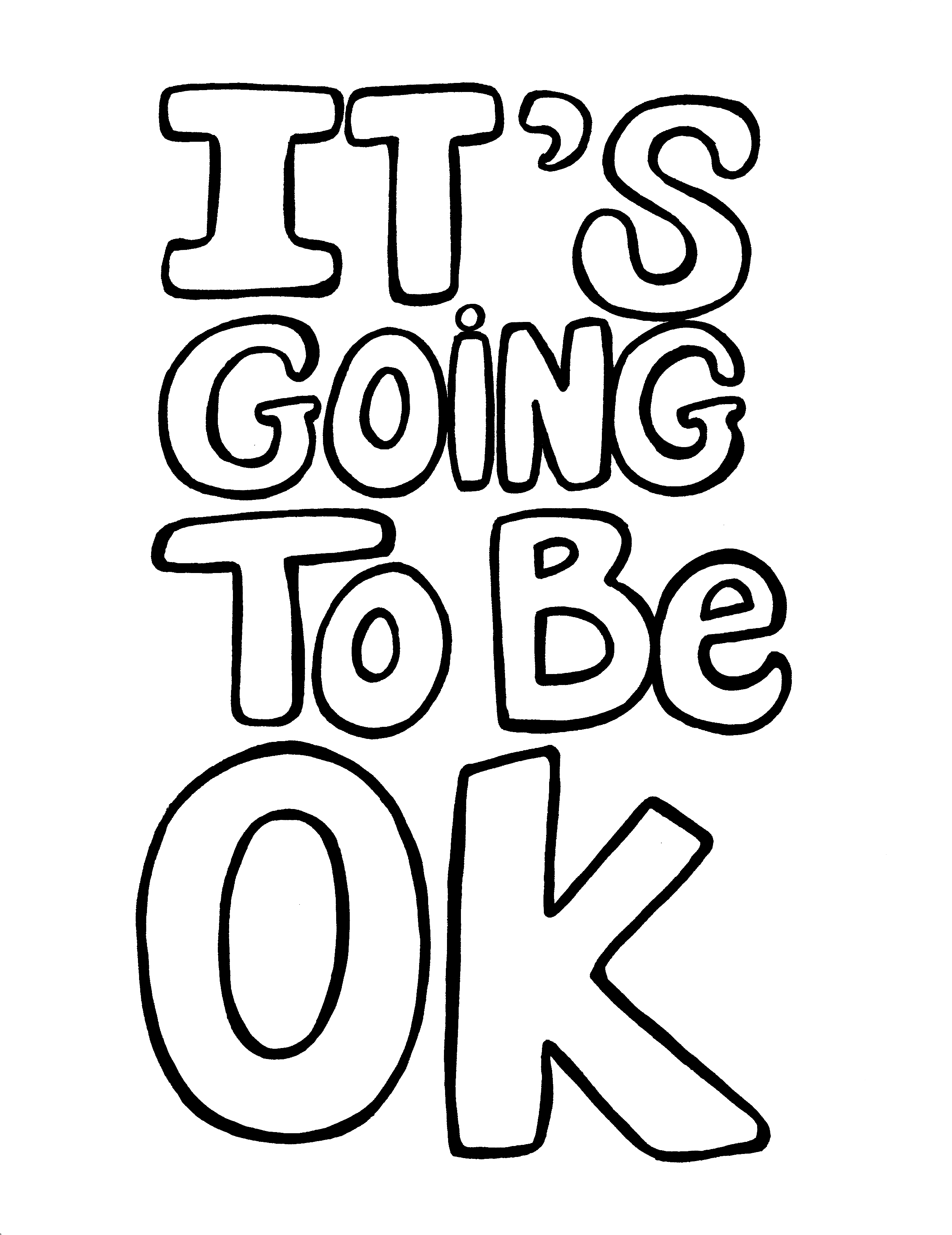 Going Colour In It's Going To Be OK - Simple Lines – You-Color