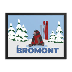 Bromont Bear with Blue Jay Framed poster - You-Color