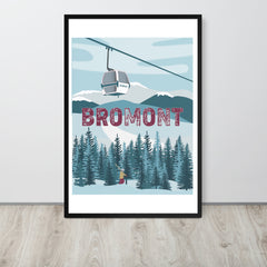 Ski Bromont Framed Poster - Museum Quality Enhanced Matte - You-Color