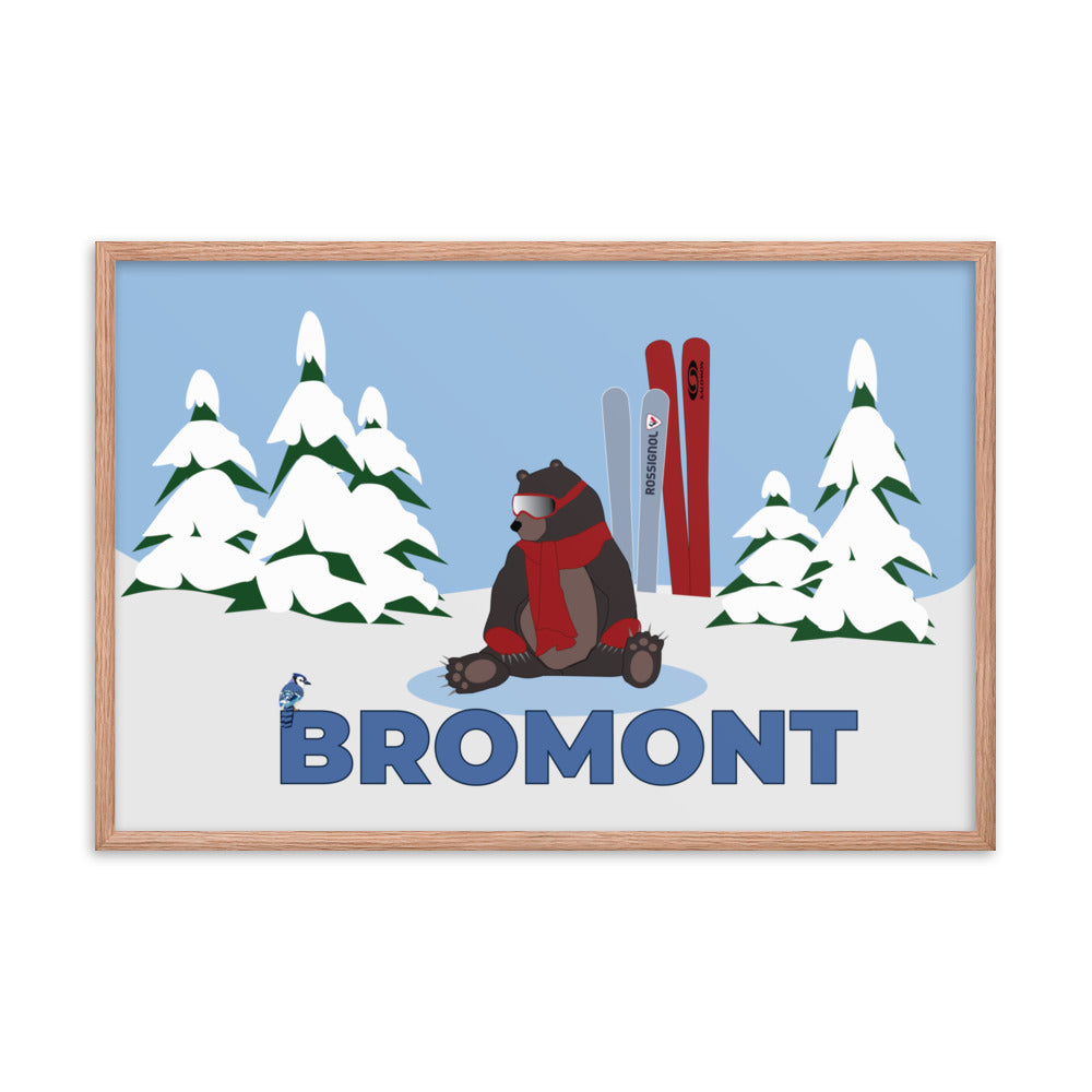 Bromont Bear with Blue Jay Framed poster - You-Color