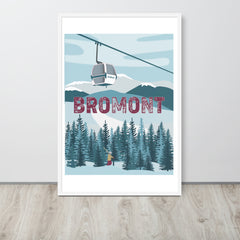 Ski Bromont Framed Poster - Museum Quality Enhanced Matte - You-Color