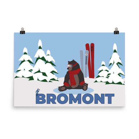 Ski Bromont Posters Bear and Blue Jay - You-Color
