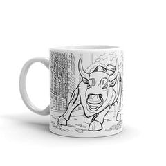 New York Coffee Mugs - Bull Market Statue - You-Color