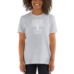 Carpe Diem Tree White on colored Short-Sleeve Unisex T-Shirt - You-Color