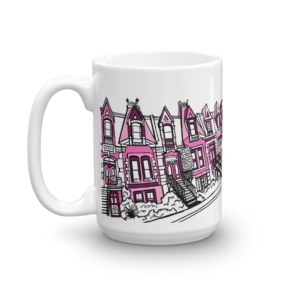 Montreal Coffee Mug - Plateau Mont-Royal in PINK - You-Color