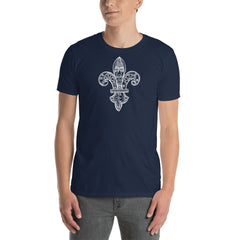 Fleur de Lys with YOU_COLOR.COM in back Short-Sleeve Unisex T-Shirt - You-Color