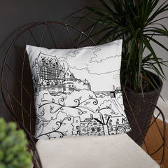 Quebec Chateau Frontenac Throw Pillow - You-Color