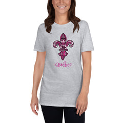 Quebec Pink Fleur de Lys Short-Sleeve Unisex T-Shirt - You-Color