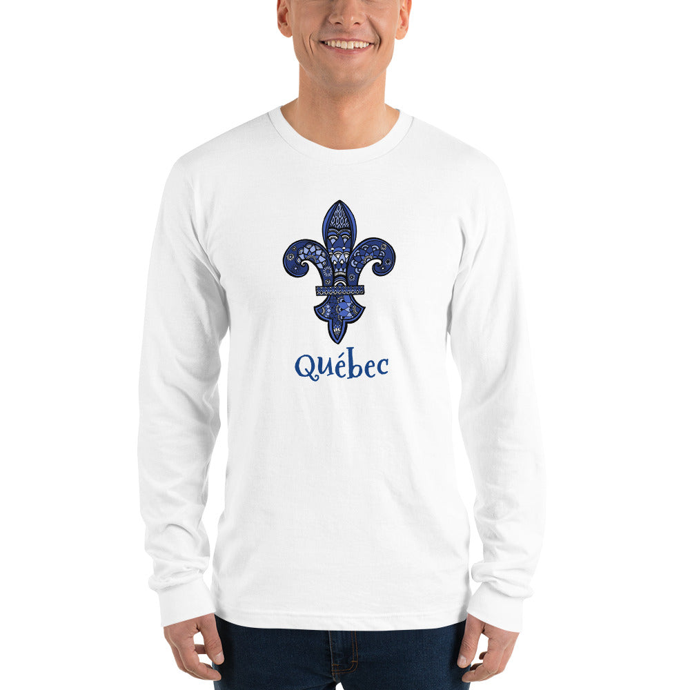 Quebec Fleur de Lys Long sleeve t-shirt - You-Color