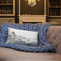 Halifax 2 sided art Throw Pillows - You-Color