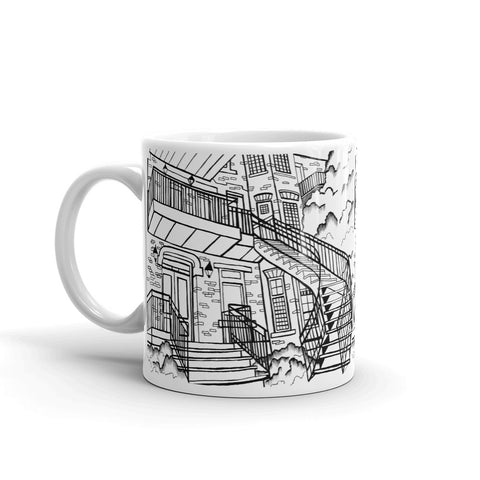 Montreal Coffee Mug - Typical Stairs of Montreal Housing - You-Color