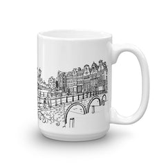 Amsterdam Coffee Mug - Emperor's canal (Keizersgracht) and Leidse canal (Leidsegracht) - You-Color