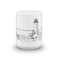 Halifax Coffee Mug - Peggy's Point Lighthouse - You-Color