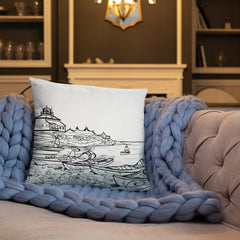 Halifax 2 sided art Throw Pillows - You-Color