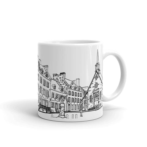 Quebec Coffee Mug - Old Quebec, Église Notre-Dame-Des-Victoires - You-Color