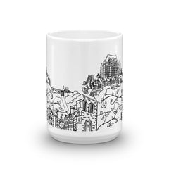 Quebec Coffee Mugs - Chateau Frontenac Town - You-Color
