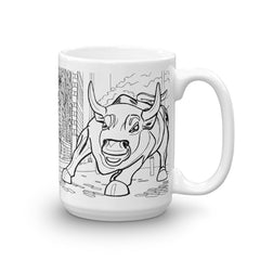 New York Coffee Mugs - Bull Market Statue - You-Color