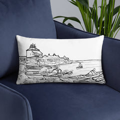 Halifax 2 sided art Throw Pillows - You-Color