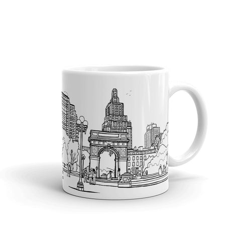 New York Coffee Mug - Washington Square Park, New York - You-Color