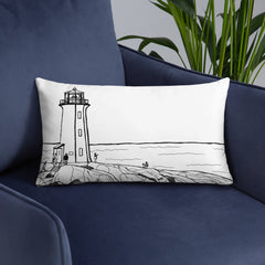 Halifax 2 sided art Throw Pillows - You-Color