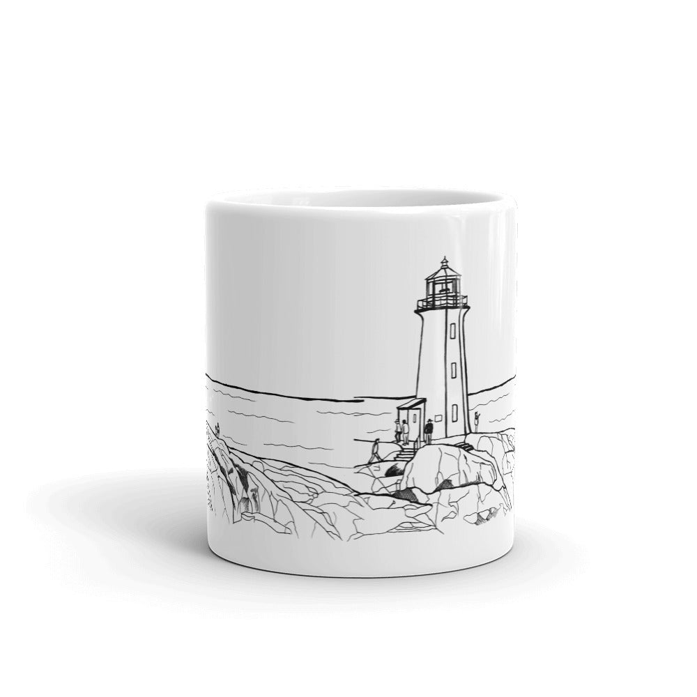 Halifax Coffee Mug - Peggy's Point Lighthouse - You-Color