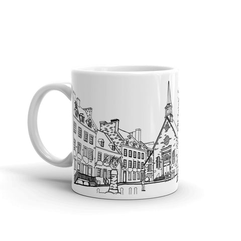 Quebec Coffee Mug - Old Quebec, Église Notre-Dame-Des-Victoires - You-Color