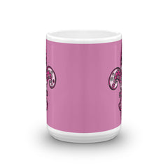 Mandalas Coffee Mug - Pink Fleur de Lys - You-Color