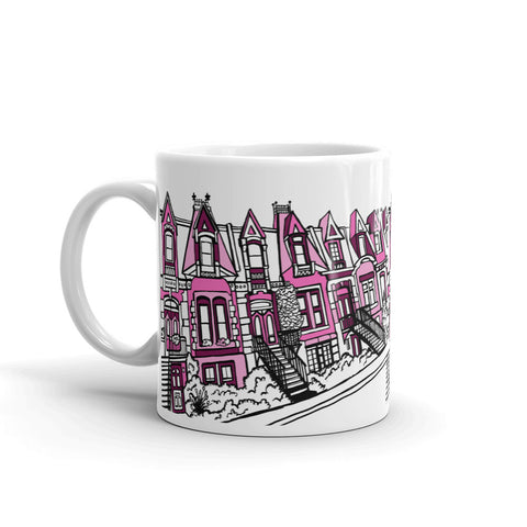 Montreal Coffee Mug - Plateau Mont-Royal in PINK - You-Color