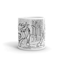 New York Coffee Mugs - Bull Market Statue - You-Color