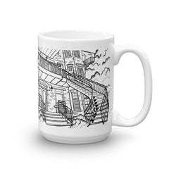 Montreal Coffee Mug - Typical Stairs of Montreal Housing - You-Color