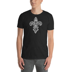 Fleur de Lys with YOU_COLOR.COM in back Short-Sleeve Unisex T-Shirt - You-Color