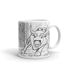 New York Coffee Mugs - Bull Market Statue - You-Color