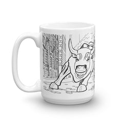 New York Coffee Mugs - Bull Market Statue - You-Color