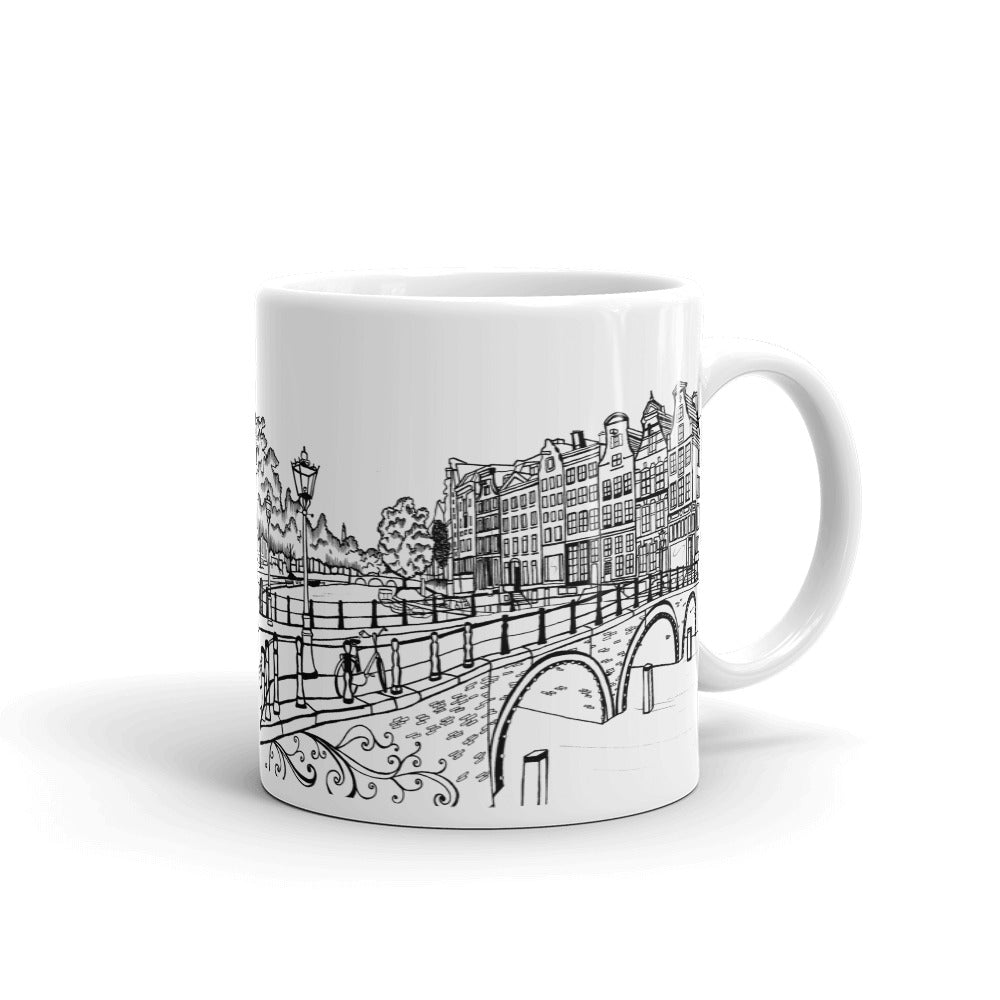 Amsterdam Coffee Mug - Emperor's canal (Keizersgracht) and Leidse canal (Leidsegracht) - You-Color