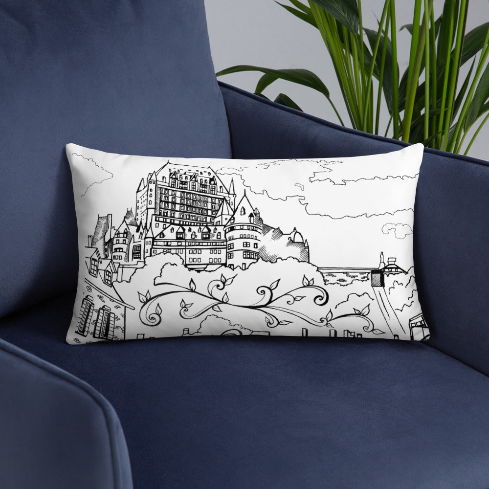 Quebec Chateau Frontenac Throw Pillow - You-Color