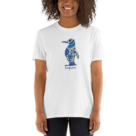 Emperor Penguin with blues Short-Sleeve Unisex T-Shirt - You-Color