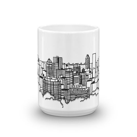 Montreal Coffee Mug - Downtown View from Mont-Royal - You-Color