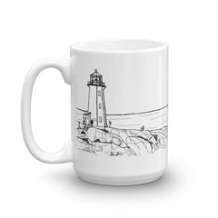 Halifax Coffee Mug - Peggy's Point Lighthouse - You-Color