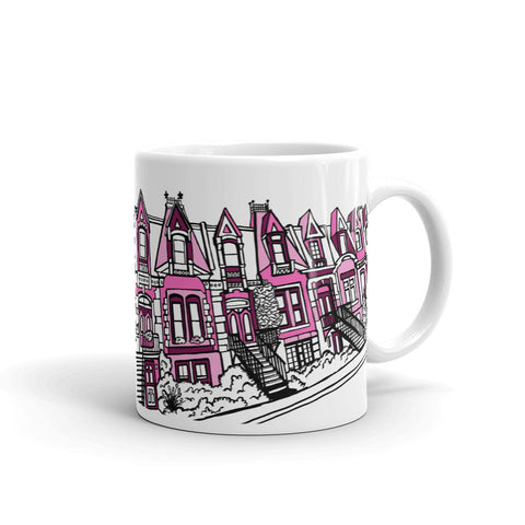 Montreal Coffee Mug - Plateau Mont-Royal in PINK - You-Color