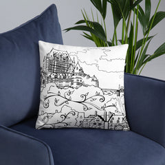Quebec Chateau Frontenac Throw Pillow - You-Color