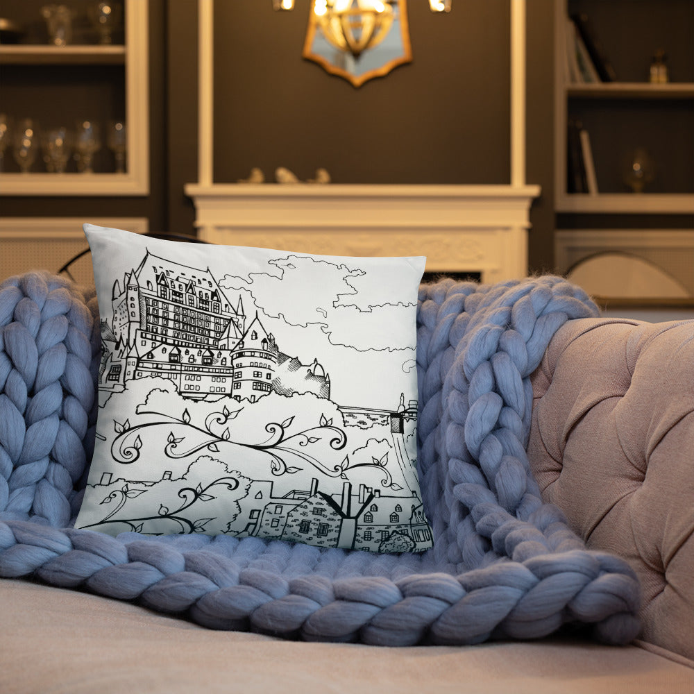 Quebec Chateau Frontenac Throw Pillow - You-Color